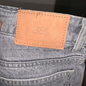 Zara grey straight leg jeans